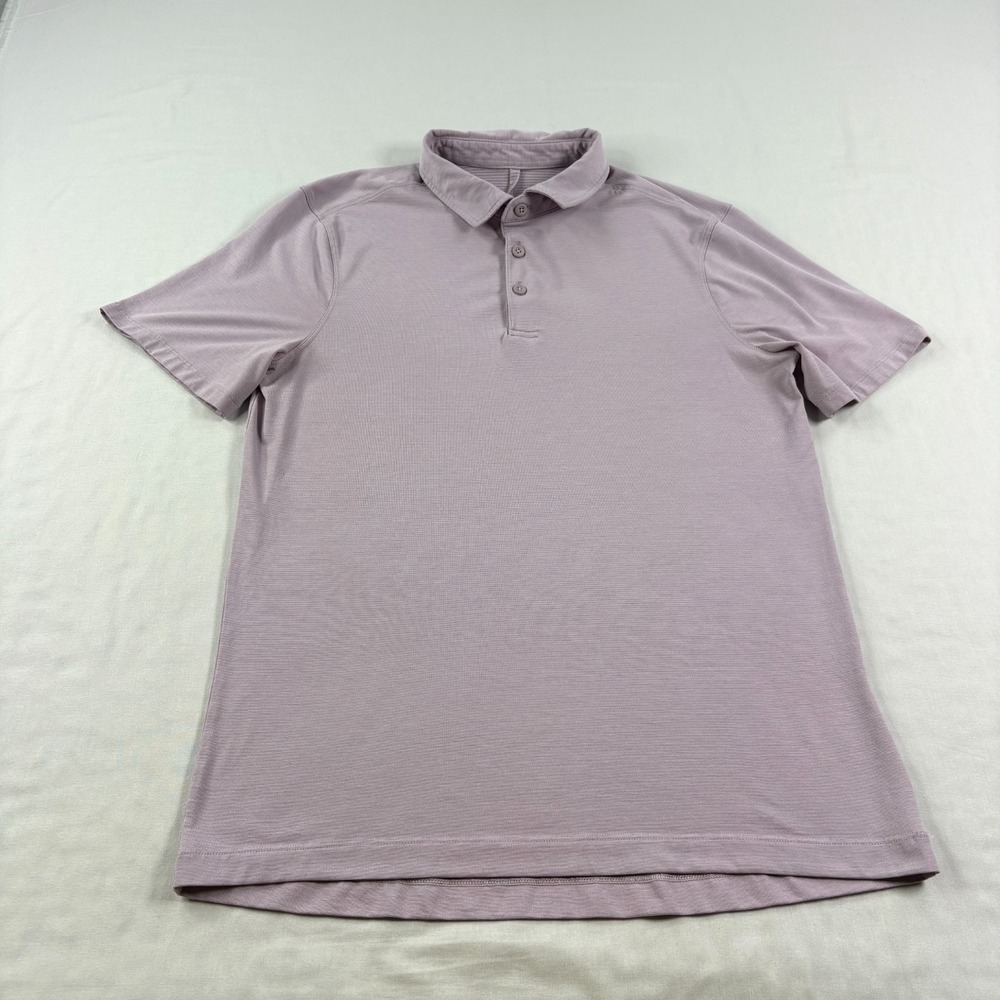 Lululemon Evolution Polo Shirt Mens S Purple Short Sleeve Performance Athleisure